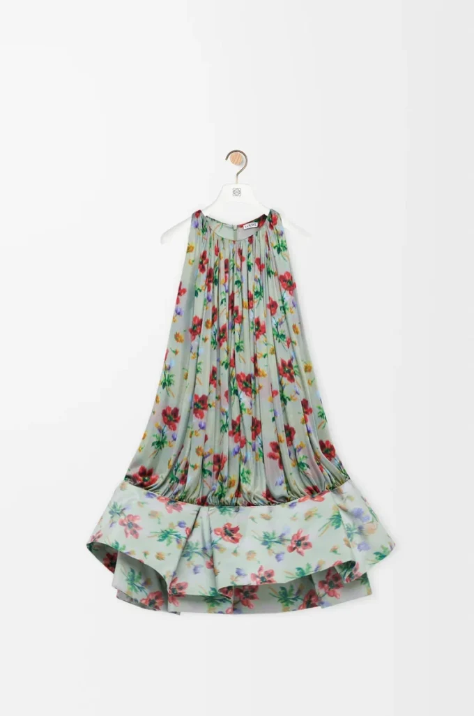 Vestido flamenco de viscosa verde/rojo Vestido flamenco de viscosa verde/rojo