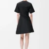 Vestido retorcido de tafetán de mezcla de seda Negro Vestido retorcido de tafetán de mezcla de seda Negro