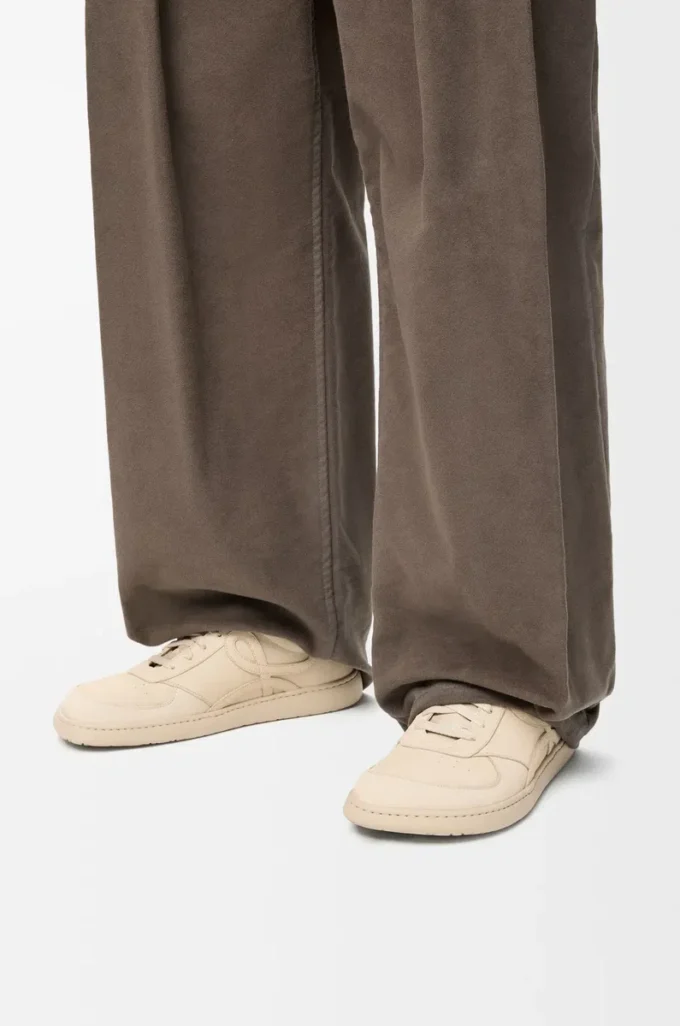 Zapatillas Jambo en ante de becerro Oat Milk