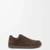Zapatillas Jambo en ante de piel de becerro marrón oscuro