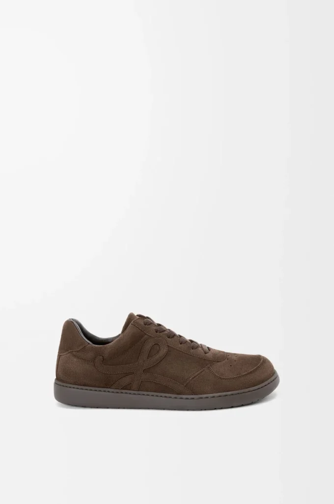 Zapatillas Jambo en ante de piel de becerro marrón oscuro