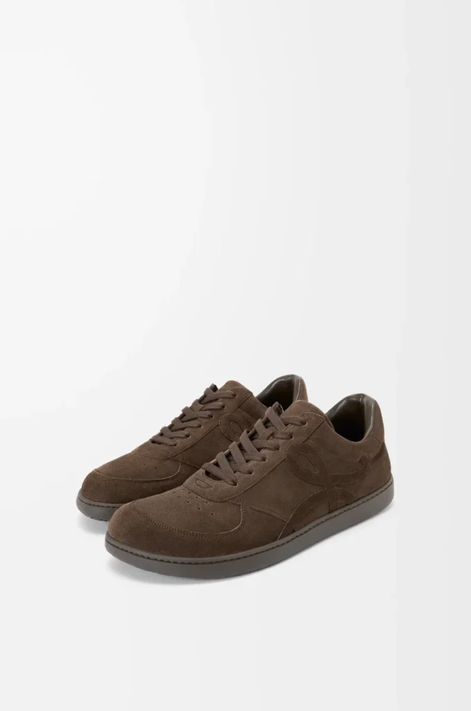 Zapatillas Jambo en ante de becerro marrón oscuro
