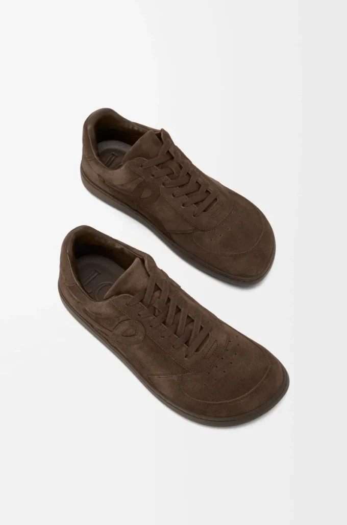 Zapatillas Jambo en ante de becerro marrón oscuro