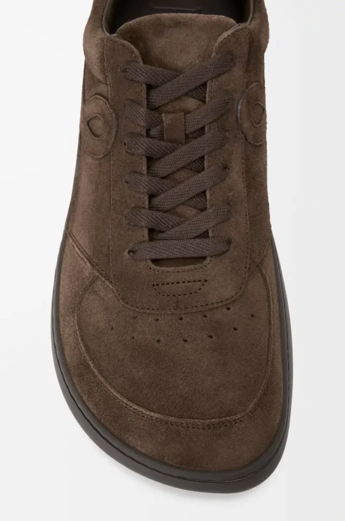 Zapatillas Jambo en ante de becerro marrón oscuro