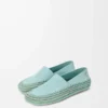 Zapatillas Rio de ante y rafia azul claro Zapatillas Rio de ante y rafia azul claro