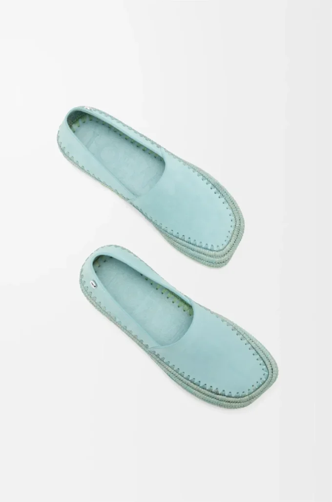 Zapatillas Rio de ante y rafia azul claro Zapatillas Rio de ante y rafia azul claro