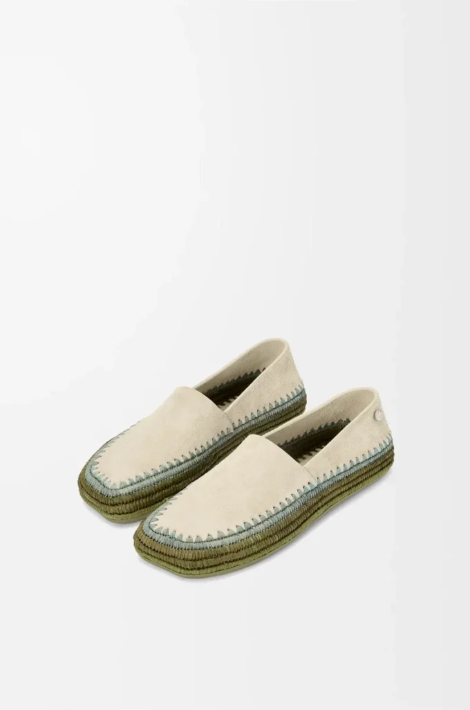 Zapatillas Rio de ante y rafia Gris claro Zapatillas Rio de ante y rafia Gris claro