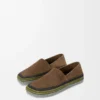 Zapatillas Rio de ante y rafia marrón