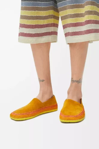 Zapatillas Rio de ante y rafia Naranja
