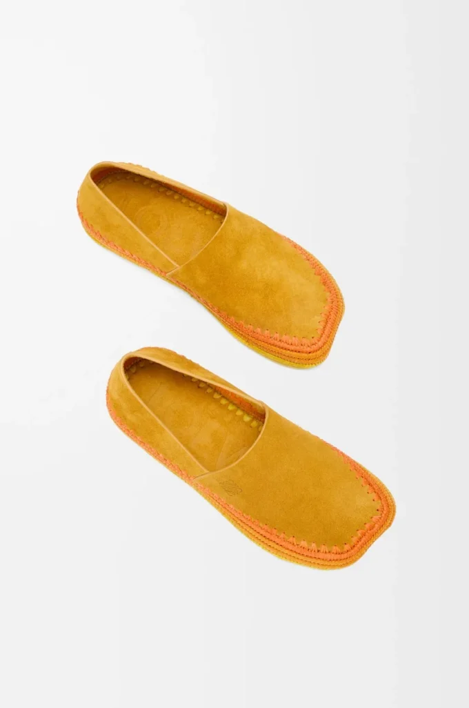 Zapatillas Rio de ante y rafia Naranja
