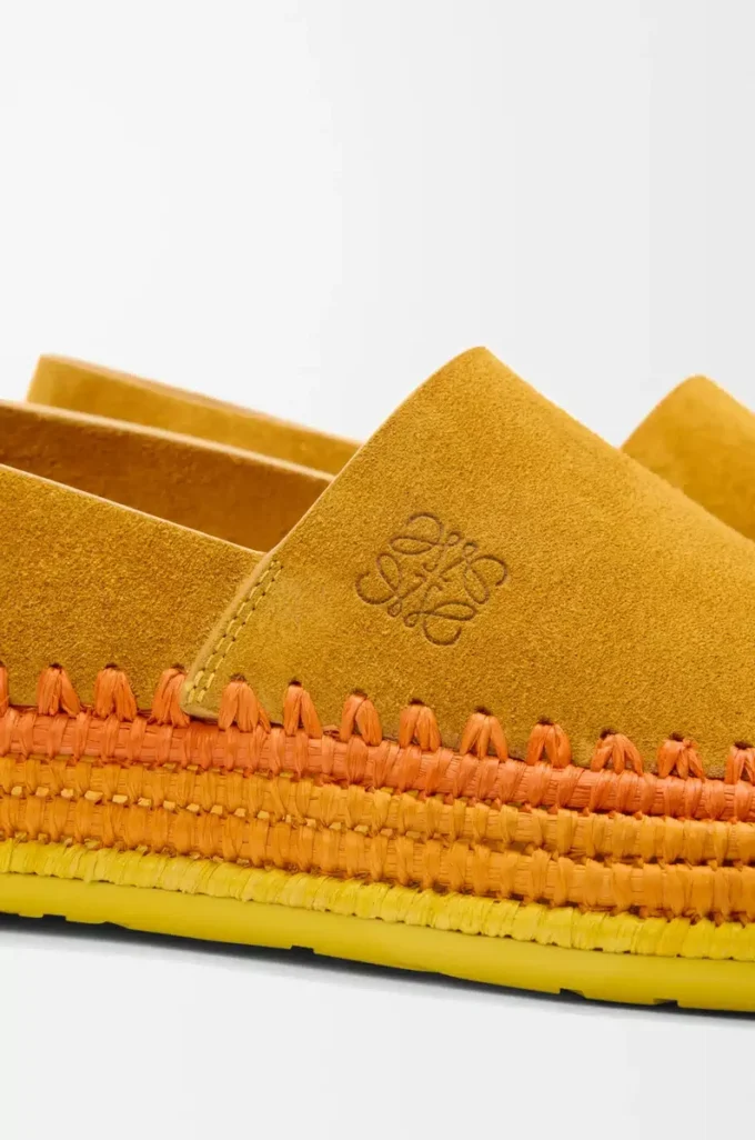 Zapatillas Rio de ante y rafia Naranja