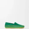 Zapatillas Rio de ante y rafia Verde