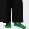 Zapatillas Rio de ante y rafia Verde