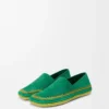 Zapatillas Rio de ante y rafia Verde