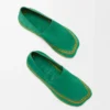 Zapatillas Rio de ante y rafia Verde