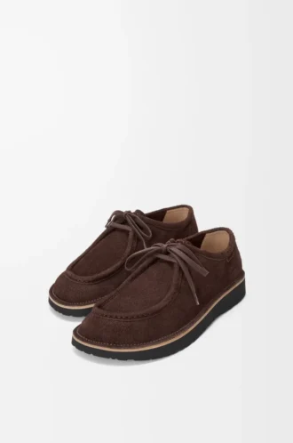 Zapatos con cordones Faro en ante de becerro marrón oscuro