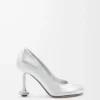 Zapatos de salón Toy en piel de cordero laminada Plata Zapatos de salón Toy en piel de cordero laminada Plata