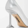Zapatos de salón Toy en piel de cordero laminada Plata Zapatos de salón Toy en piel de cordero laminada Plata