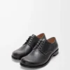 Zapatos derby Campo en piel de becerro craquelada Negro/Crema