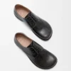 Zapatos derby Campo en piel de becerro craquelada Negro/Crema